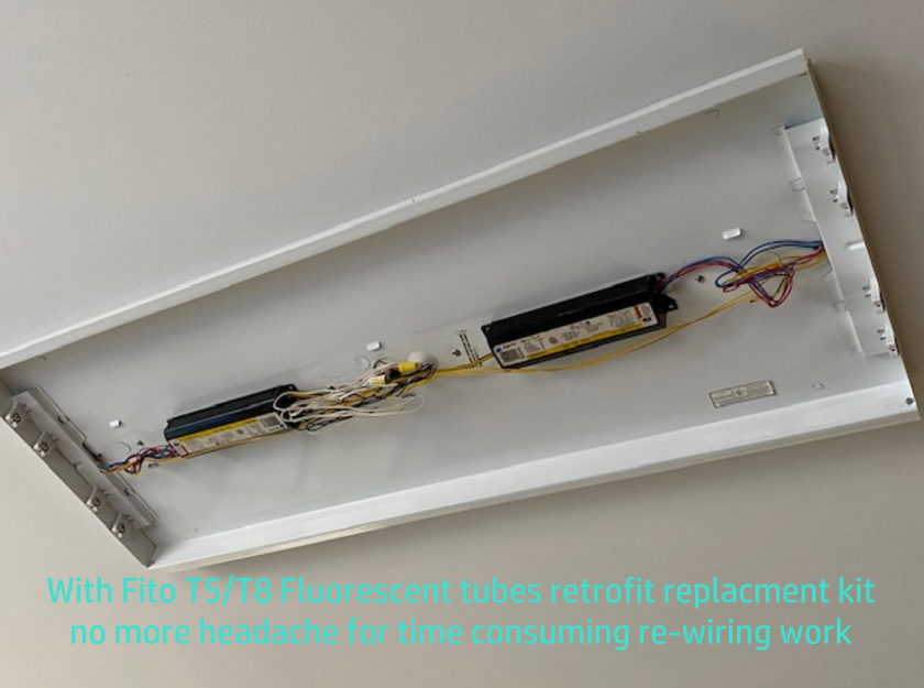 fluorescent tubes retrofit no need to remove ballast or bypass the starter